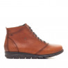 Botins plans Fluchos amb cordons elàstics marrons de pell