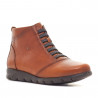 Botins plans Fluchos amb cordons elàstics marrons de pell