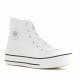 Zapatillas altas Owel sendai blancas con suela ondulada - Querol online