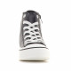 Zapatillas altas Owel sendai negras con suela ondulada - Querol online