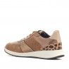 Sabatilles urban Geox marrons de pell amb part animal print posterior