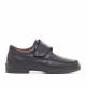 Zapatos vestir Luisetti negros de piel con cierre de velcro - Querol online