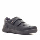 Zapatos sport Luisetti negros de piel con doble velcro - Querol online
