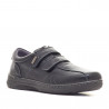 Zapatos sport Luisetti negros de piel con doble velcro
