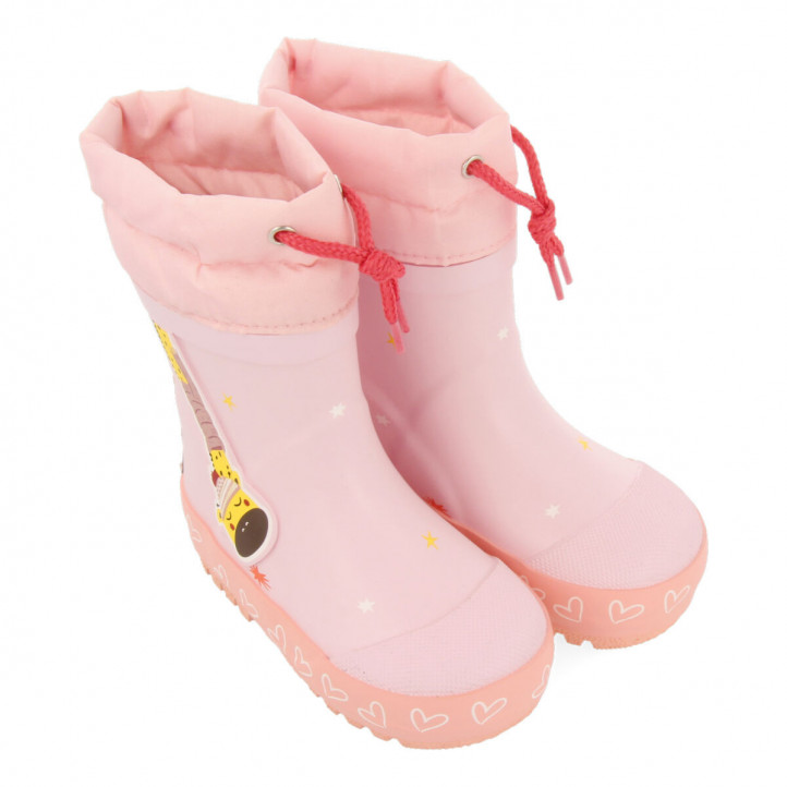 Botas agua Gioseppo color rosa con parches de goma para bebé vogar - Querol online