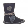 Botas QUETS! negras con corazones y cremalleras