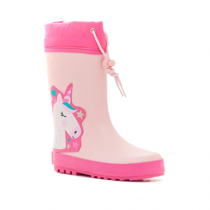 Botas agua CRECENDO rosas con unicornio - Querol online
