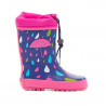 Botas agua CRECENDO azules con gotas y paraguas