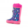 Botas agua CRECENDO azules con gotas y paraguas