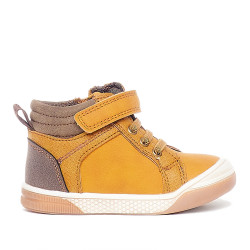 Botins QUETS! marrons amb cordons elastics, velcro i cremallera - Querol online