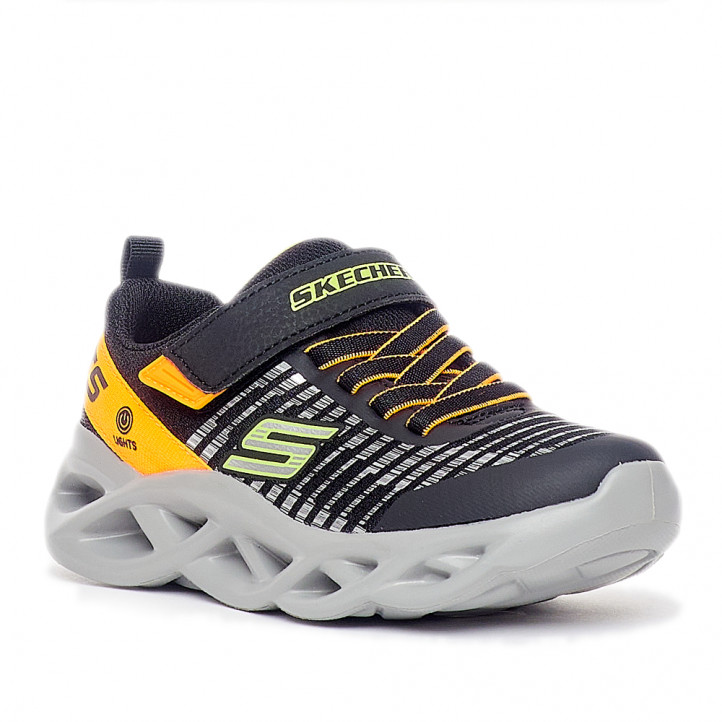 Zapatillas deporte Skechers nilon negro - Querol online
