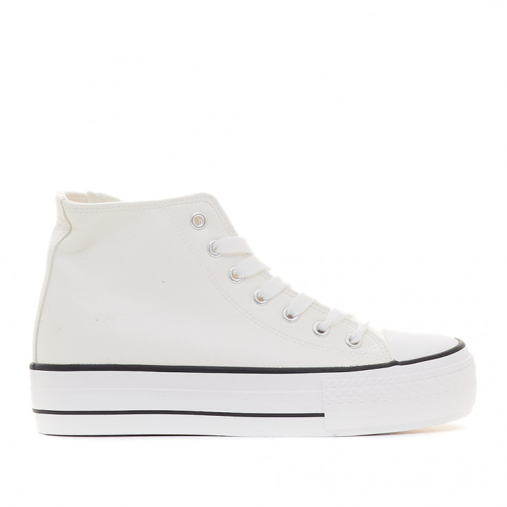 Zapatillas altas Owel sapporo blancas con plataforma - Querol online