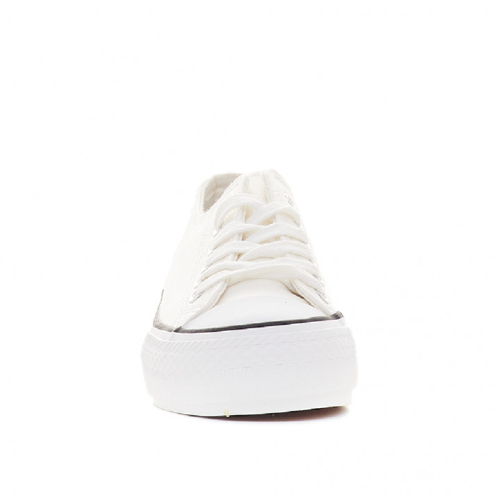 Zapatillas Owel sendai blancas con plataforma bajas - Querol online