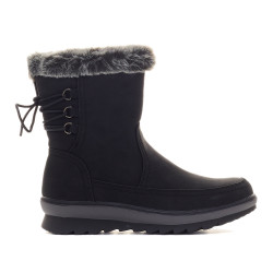 Botines planos Owel nagoya negros con pelo - Querol online