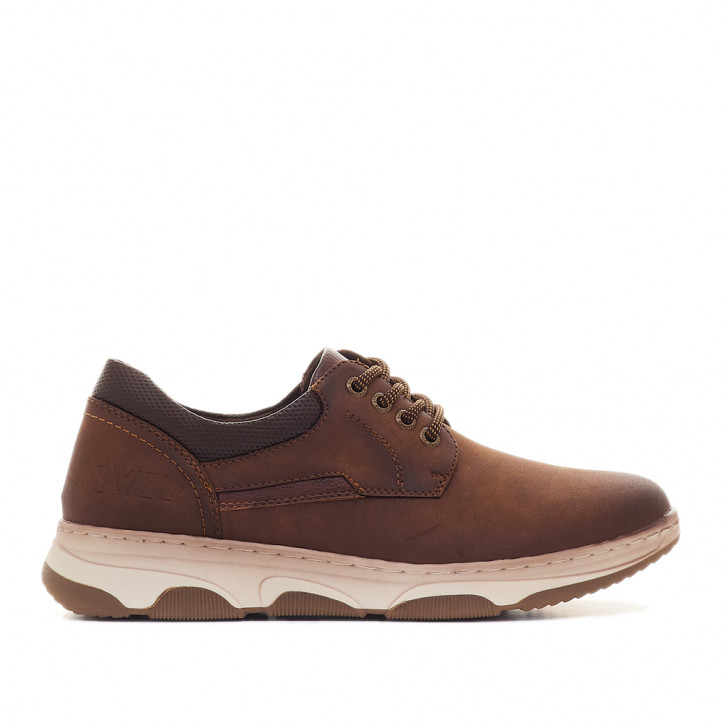 Zapatos sport Owel marrón degradado con cordones - Querol online
