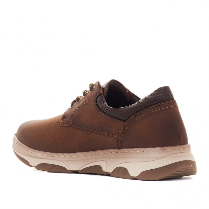 Zapatos sport Owel marrón degradado con cordones - Querol online