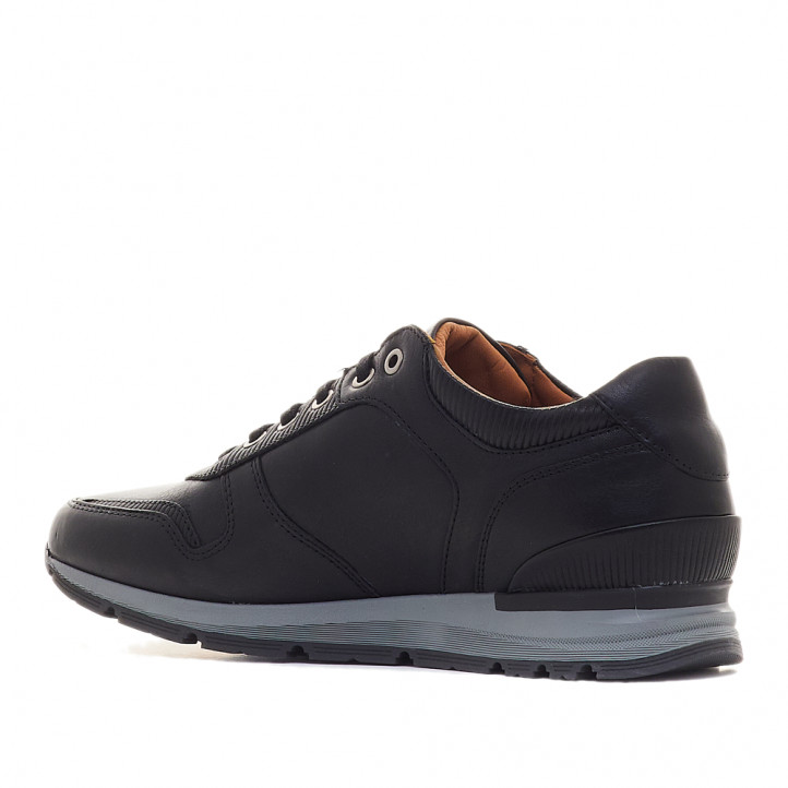 Zapatos sport Kangaroos impermeables negros con suela gris - Querol online