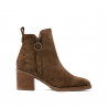 Botins de taló Porronet moka amb cremallera i argolla emily