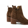 Botins de taló Porronet moka amb cremallera i argolla emily