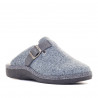 Zapatillas casa SALVI para hombre abiertas grises con hebilla
