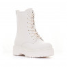Botins plataforma Chika 10 crema clar amb plataforma i cordons