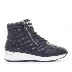 Botines sport Chika 10 negros con cremallera y textil acolchado - Querol online