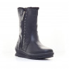 Botins plans Chika 10 negres amb cremallera lateral i interior de pèl