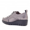 Sabates de falca Wonders color gris metal·litzat amb tascó