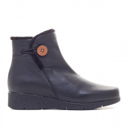 Botins plans Suite009 negres amb lleuger tascó i botó lateral - Querol online