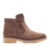 Botines planos Porronet moka con cremallera cecile