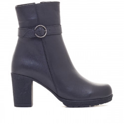 Botines tacón TREINTAS negros cl´sicos con detalle de hebilla - Querol online