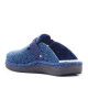 Zapatillas casa SALVI azules con hebilla - Querol online