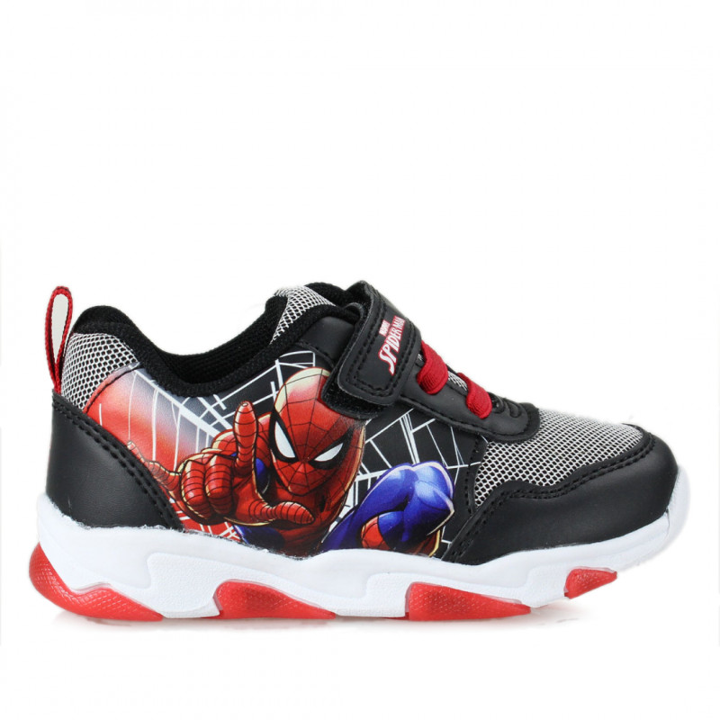 Zapatillas Deporte Spiderman Negra Con Rejilla | Querol