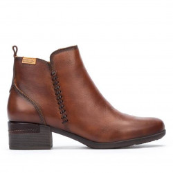 Botines tacón PIKOLINOS malaga de piel marrones - Querol online