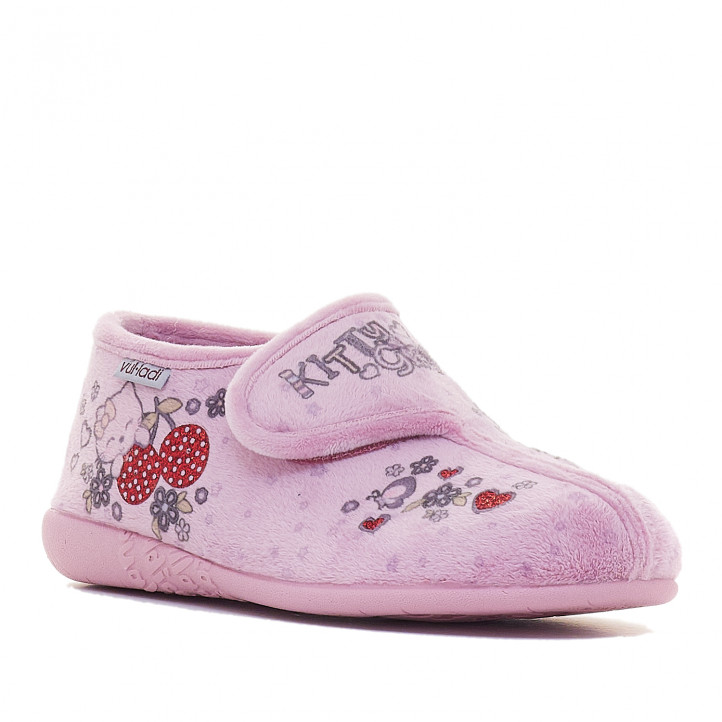 Zapatillas casa Vulladi rosas kitty girl - Querol online