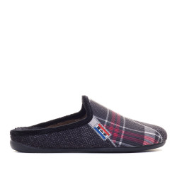 Zapatillas casa Lobo negras con cuadrados - Querol online