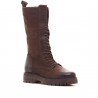 Botes planes Mjus de pell marrons altes