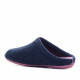 Zapatillas casa Vulladi azules con perfiles y suela rosa - Querol online