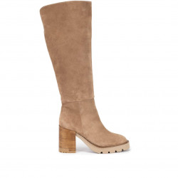 Botes de taló Alma Blue vega color taupe de pell - Querol online