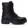 Botines planos Xti 140239 negros militares con suela alta