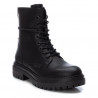 Botines planos Xti 140239 negros militares con suela alta