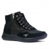 Botines sport Kangaroos con cordones en serraje negro combinado