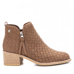 Botins de taló Xti 140922 taupe amb material calat - Querol online