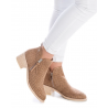 Botins de taló Xti 140922 taupe amb material calat