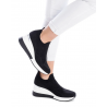 Zapatillas cuña Xti 141115 negras con tejido elástico