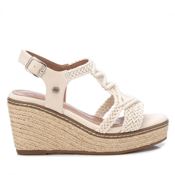 Sandalias cuña Xti 140872 hielo estil crochet - Querol online