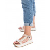 Sandalias plataformas Xti 141413 beig con abalorio delantero