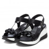 Sandalias cuña Xti 141457 detalle plateado y abalorio