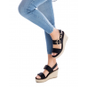 Sandalias cuña Xti 141412 con hebilla dorada