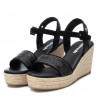 Sandalias cuña Refresh 170536 con tiras de esparto negro